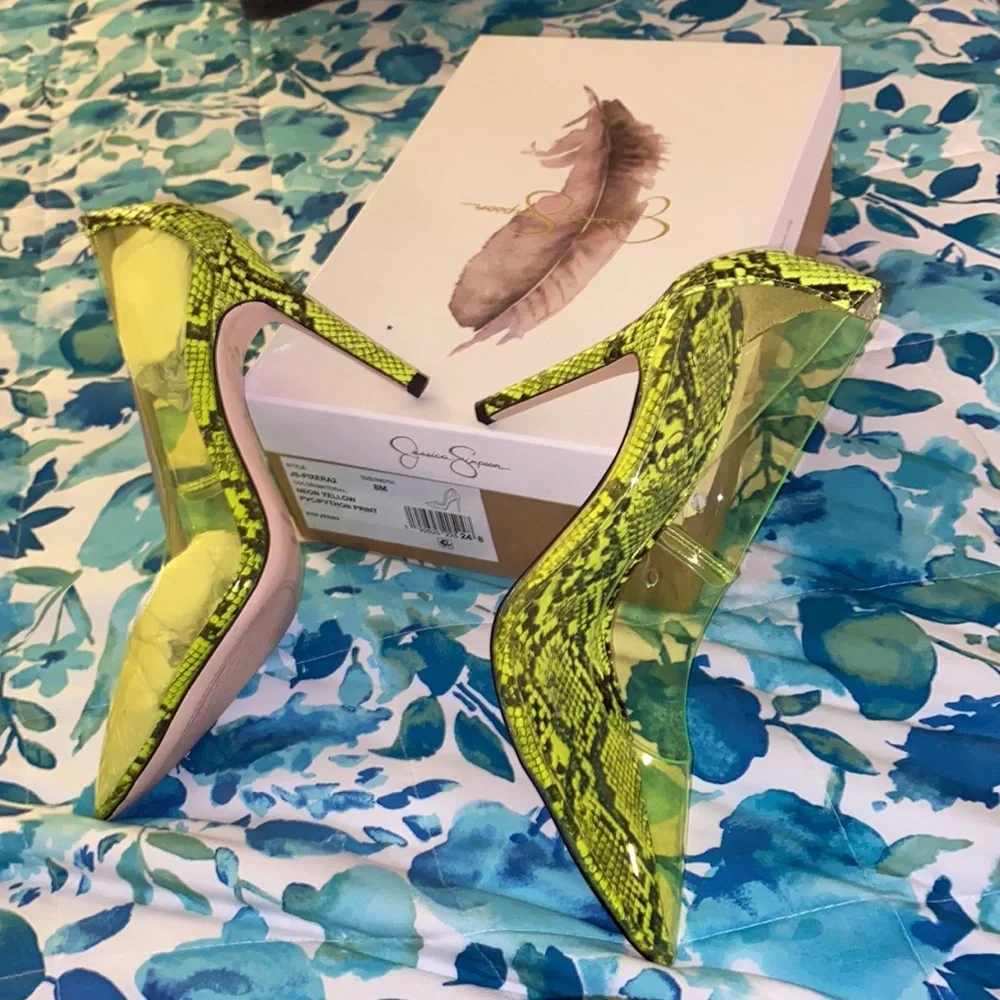 Jessica Simpson Neon Python Pumps - Picture 4 of 4